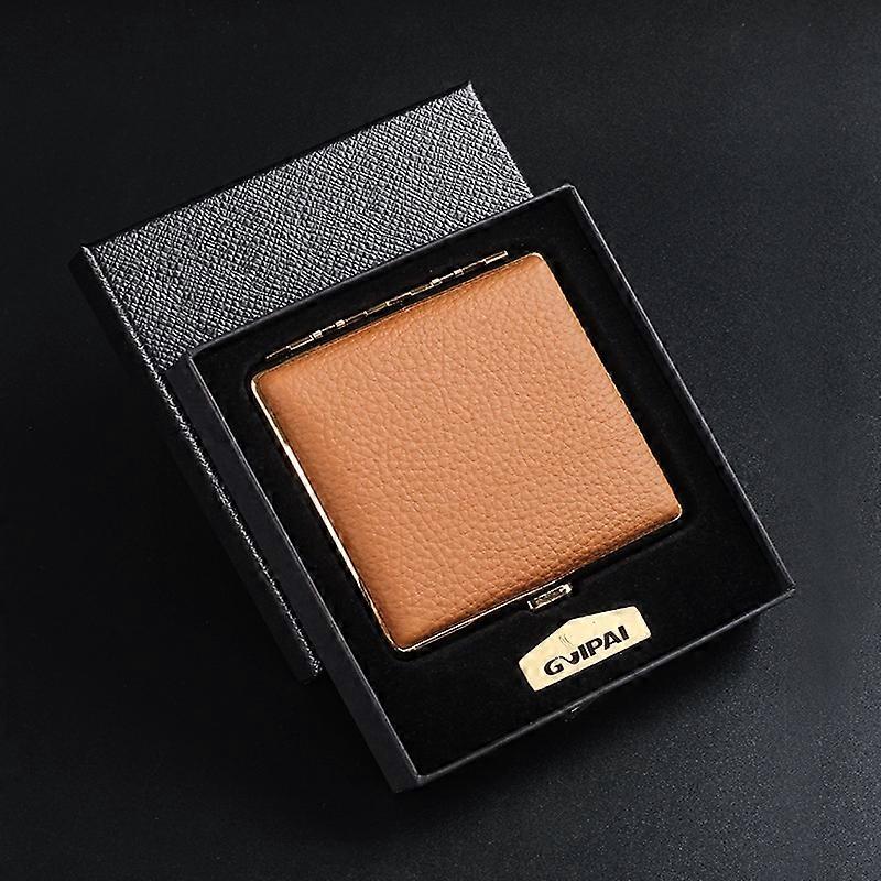 guipai cigarette case Guipai Cigarette Case 20 Pcs Men's Business Metal Cigarette Holder Portable  Ressure-Resistant Flip Thick Cigarette Case