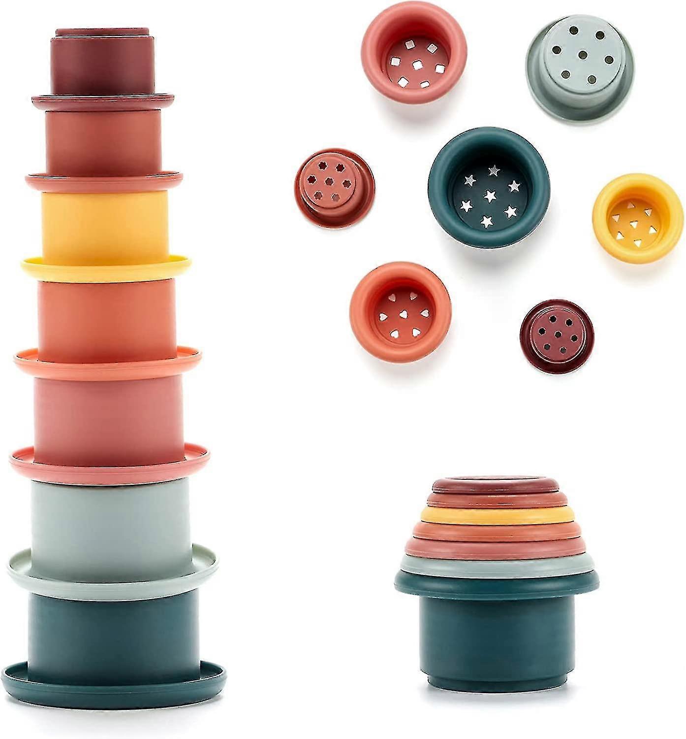 7 Pcs Acsergery Gift Stacking & Nesting Circle , Stacking Nesting s, Soft