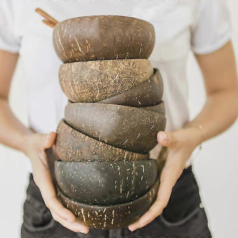 Coconut Wood Tableware Set Natural Coconut Bowl