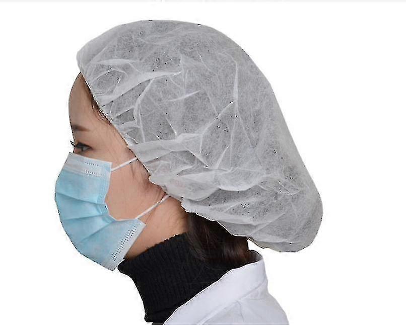 Food Safety Disposable Hygiene Bouffant Caps 100 White Or Blue