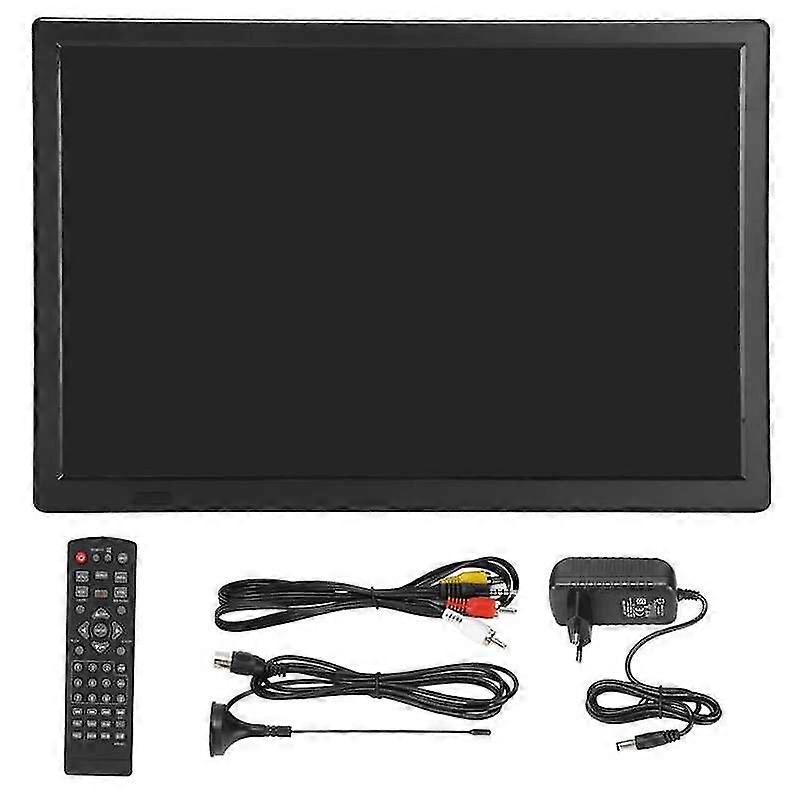 16Zoll Digital Portable TV Mini Fernseher HD 1080p Digitalfernsehen Unterstützung FM Radio Funktion für Autofahrt 100-240V