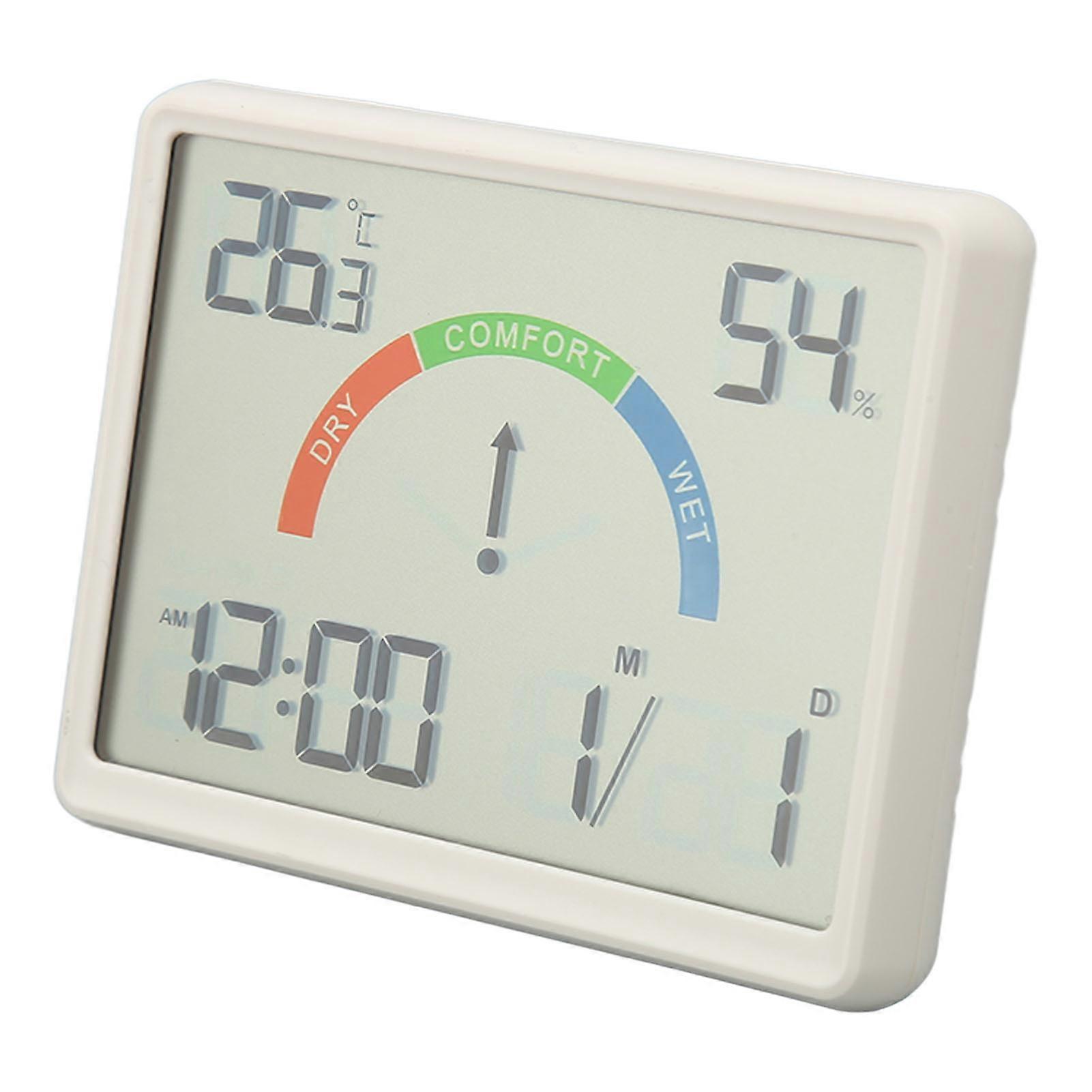 Digital Alarm Clock with Support Legs Large Numbers Magnetic Digital Desk Clock with Temperature and Humidity Display
