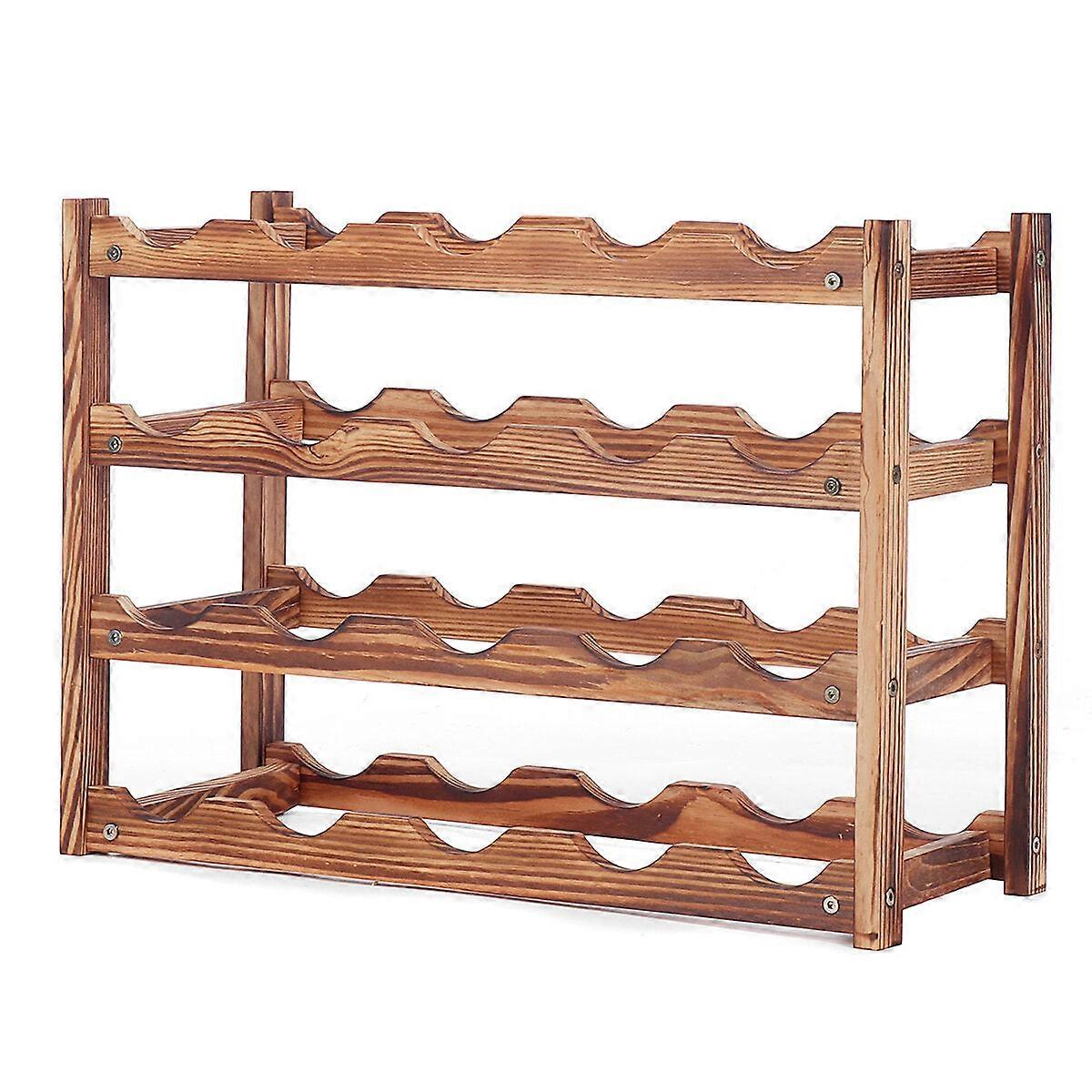 European Solid Wood  Bottle Shelf Rack Holder Storage Racks Creative Design
