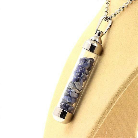 Raw Benitoite necklace