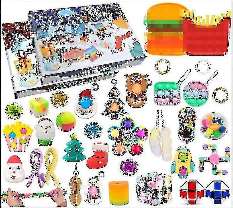 Advent Fidget Leksaker Stressavlastning Fidget Leksak Blind Box Barn