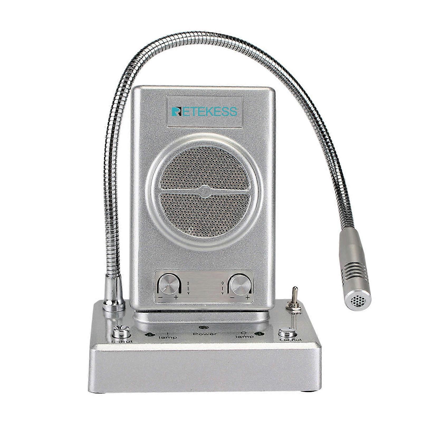 Retekess TW102 Window Intercom System for Business Microphone Intercom Speaker for Bank Counter Store Restaurant Dual Way Window Intercom Mic Interpho
