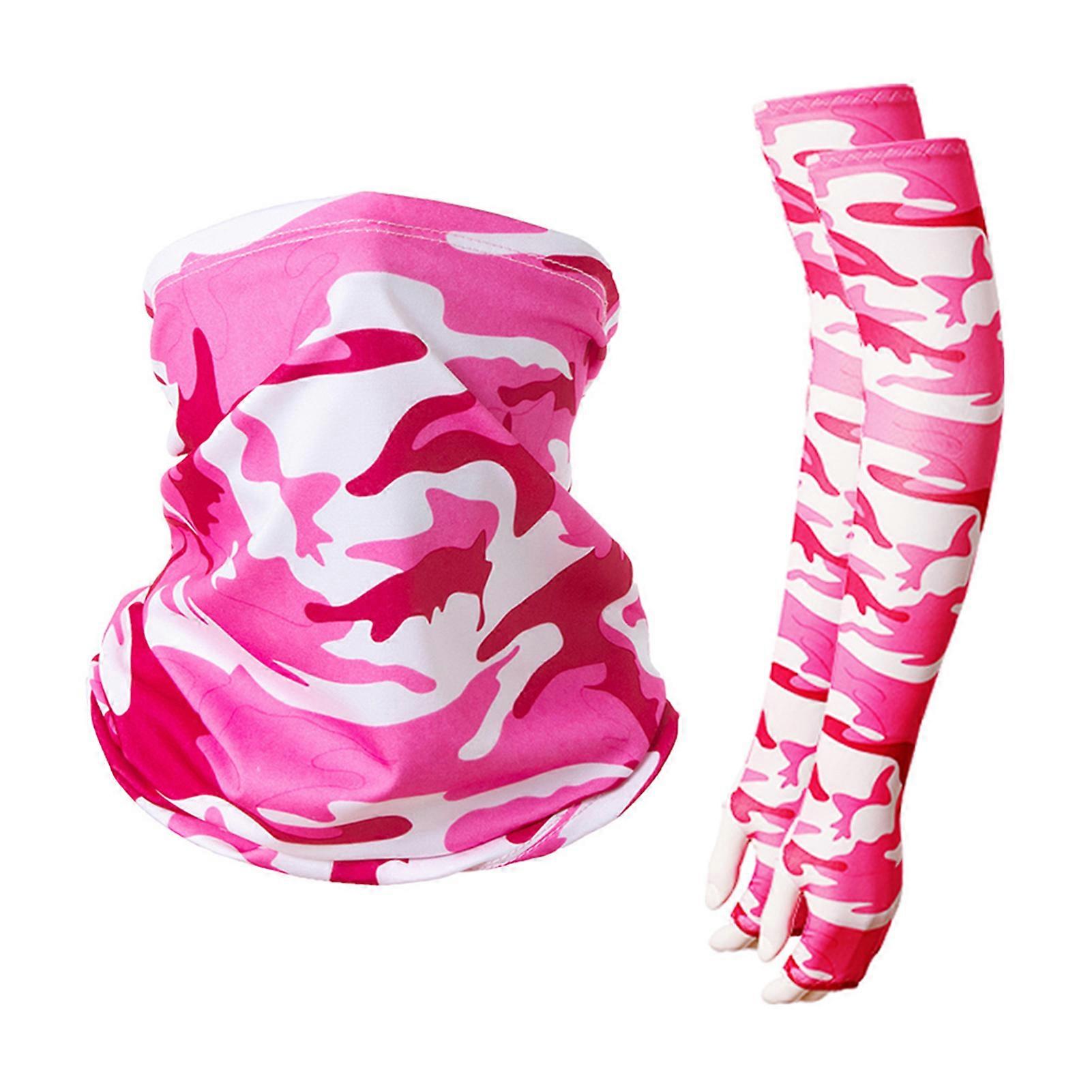 Outdoor Sports Sunscreen Set Summer Face Cover Ice Silk Cooling Arm Sleeves