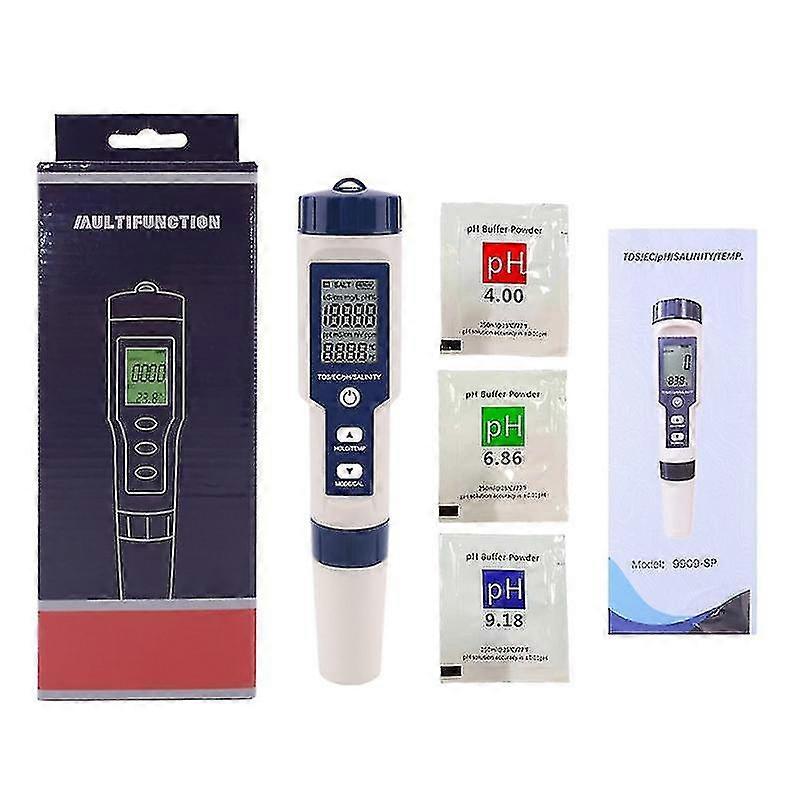 5 In 1 Tds/ec/ph/salinity/temperature Water Quality Monitor Tester Hydroponics