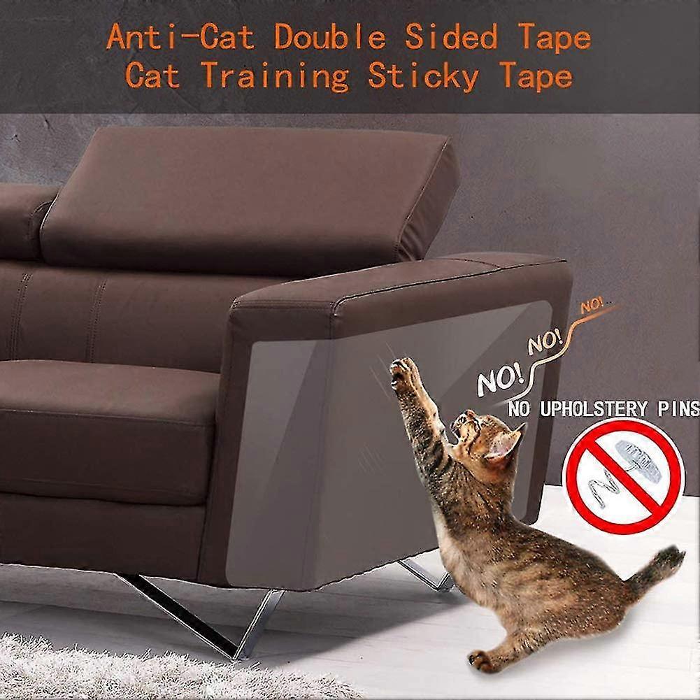 8 Pieces Pet Cat Scratch Protection Mat Cat Scratching Post Sofa Furniture Protector 45x30 Cm