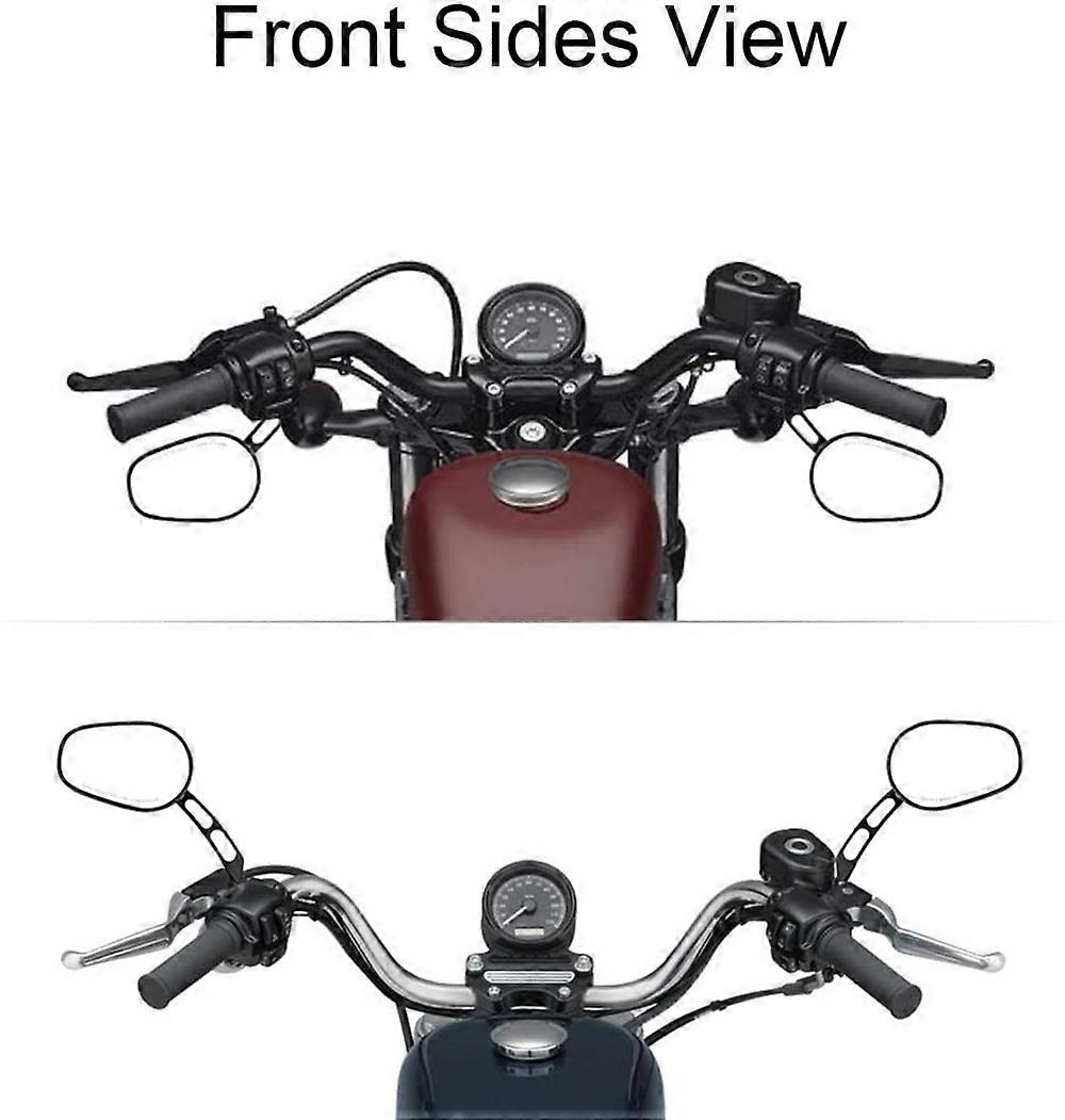 DeYeShiKi Rétroviseurs De Moto Compatibles Avec Harley-Davidson Road King Sportster Street Glide Electra Glide Dyna Softail Road Glide 1982-2023 (chromé