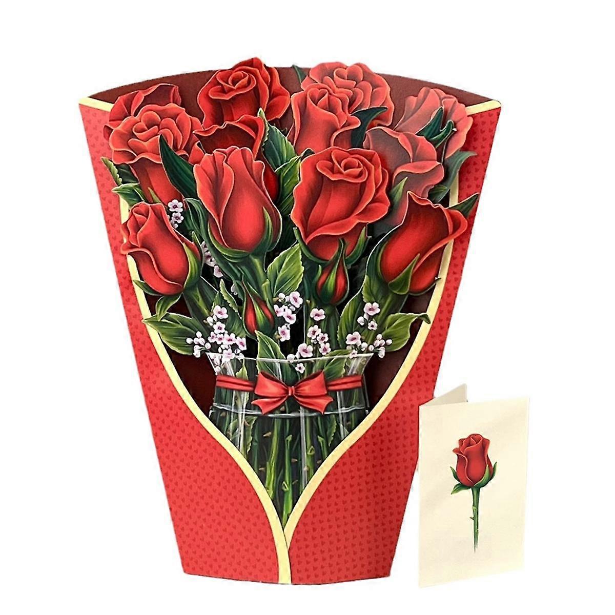 -Up Card Greeting Card for Mom,-Up Flower Card,3D Birthday Card,Mother'S Day Card -Up Bouquet Paper