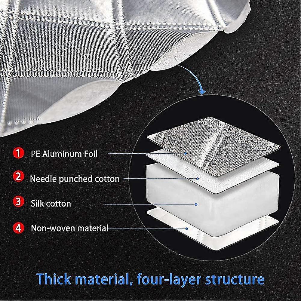 Sun Windscreen. Car Windshield Cover Magnetic Folding Cover With Mirror