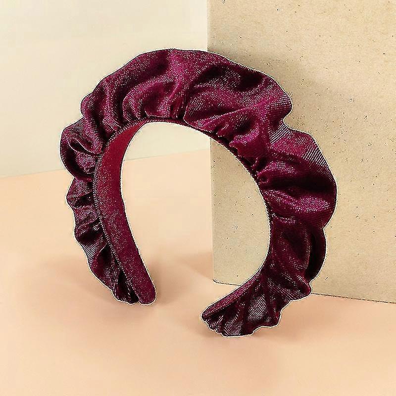 Autumn And Winter New Gold Velvet Fold Headbandfabricwide Flannel High Skull Headband