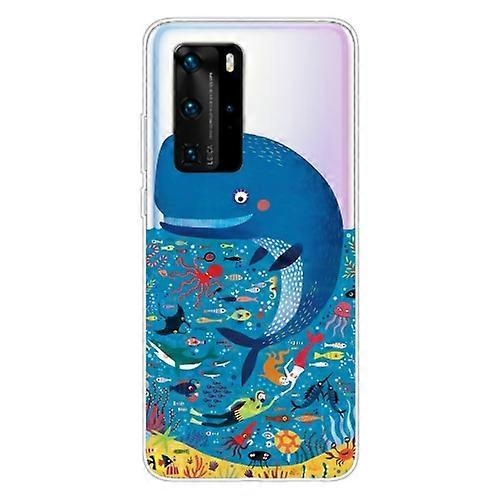 For Huawei P40 Shockproof Painted TPU Protective Phone Case
