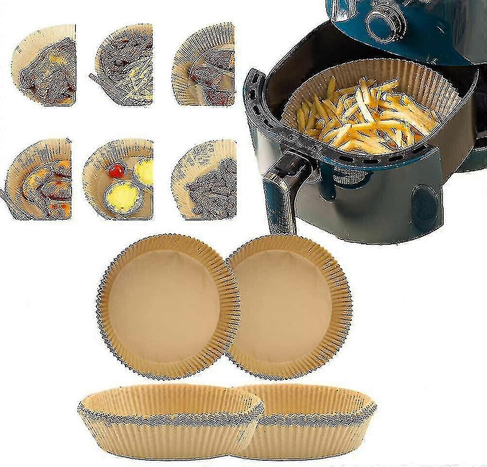50/100 st Air Fryer Engångspappersfoder Non-stick Form Bakplåtspapper