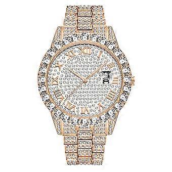Luxe full diamond stalen strip ms quartz analoog horloge diamond horloge