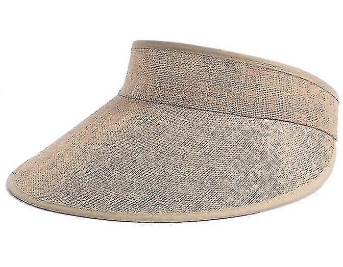 Sun Visor Hat, Summer Linen Big Wide Brim Straw Sun Caps