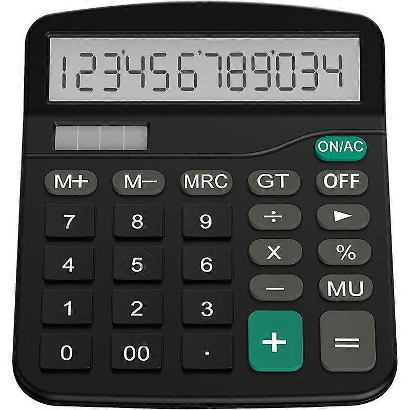 Basic Desktop Calculator with Standard Function and Large 12 Digit LCD Disp