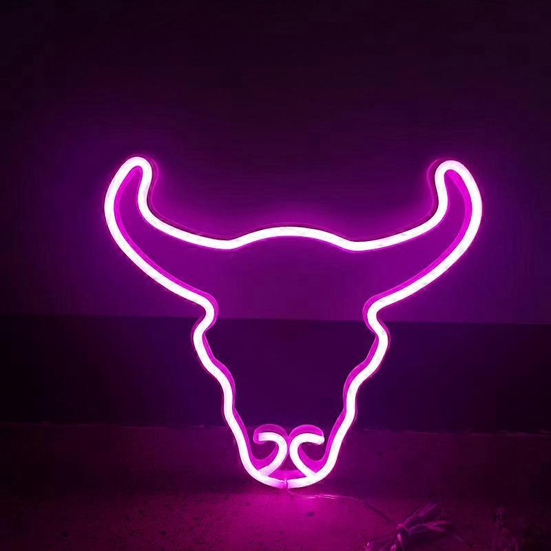 1pc Cow Decor Neon Sign USB/Battery Powered
