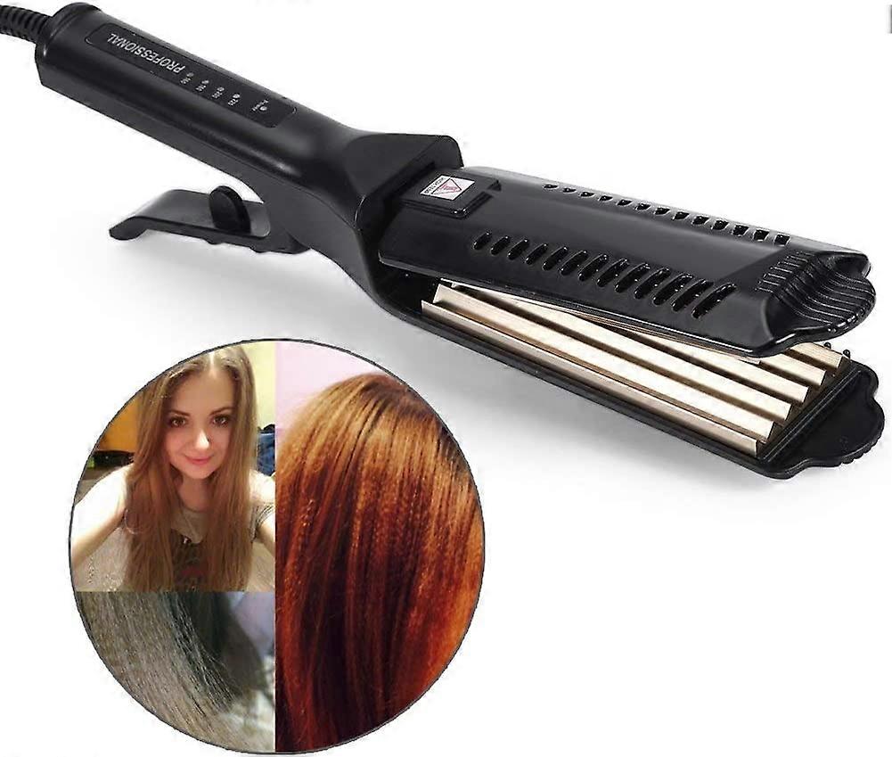 6 teeth wavy straightener styling tool