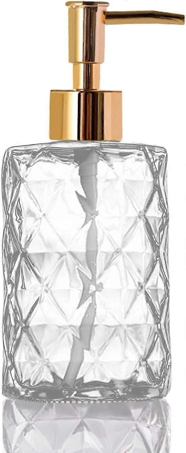 Glass Soap Dispenser,Refillable w/Pump(11 oz Clear)