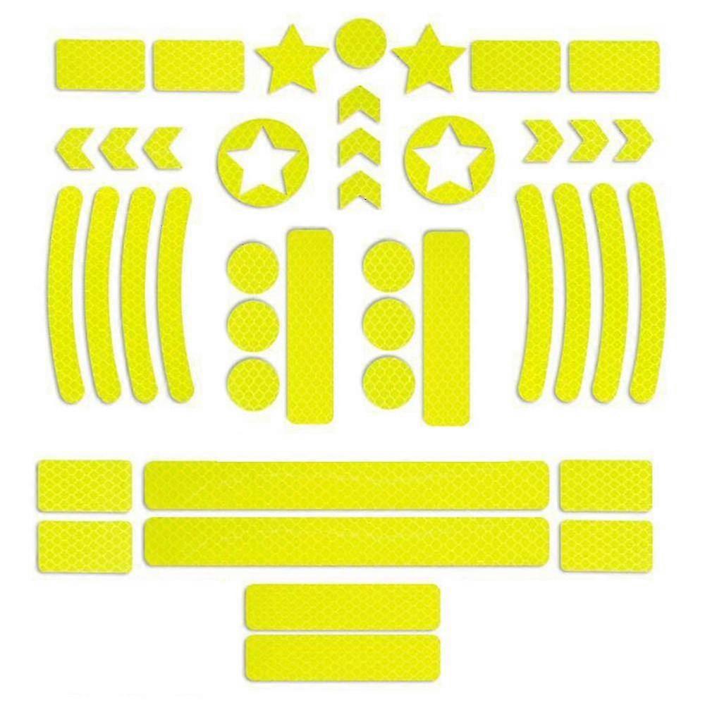 42pcs αντανακλαστικά αυτοκόλλητα, αντανακλαστικά αυτοκόλλητα ποδηλάτων κράνους αντανακλαστικά αυτοκόλλητα, bike αντανακλαστική ταινία, αυτοκόλλητα nightsafetyforbicycle, αναπηρικά αμαξίδια, Mot