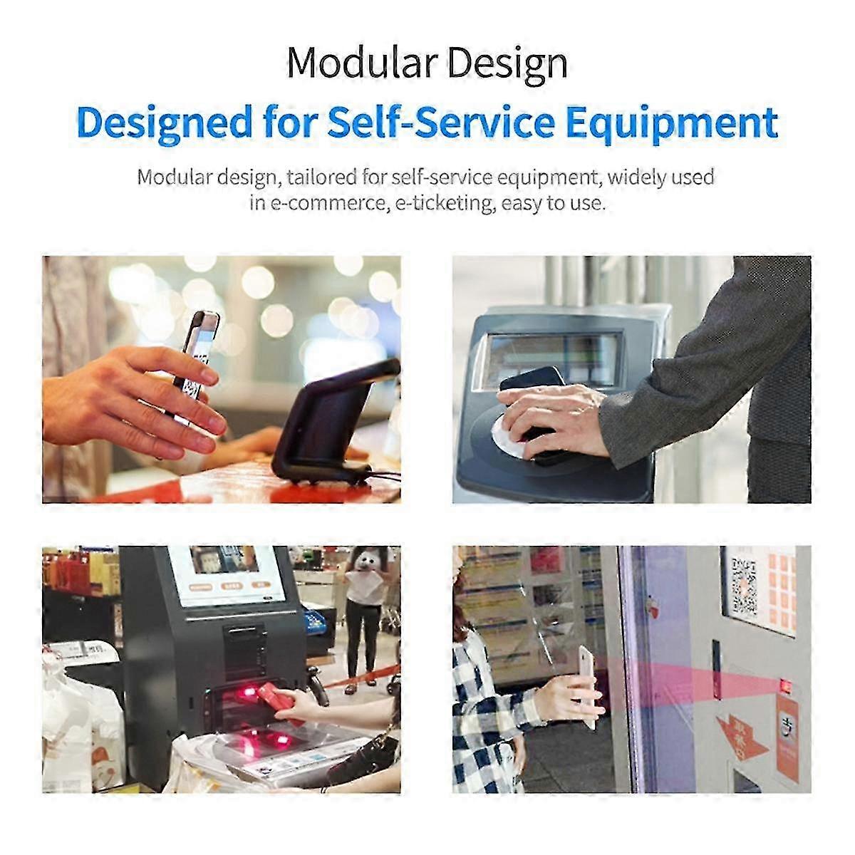 Ingebedde Barcode Scanner Zelf-Inductie 1D/2D/QR Bar Code Reader Module USB Scanner voor Gate Machin