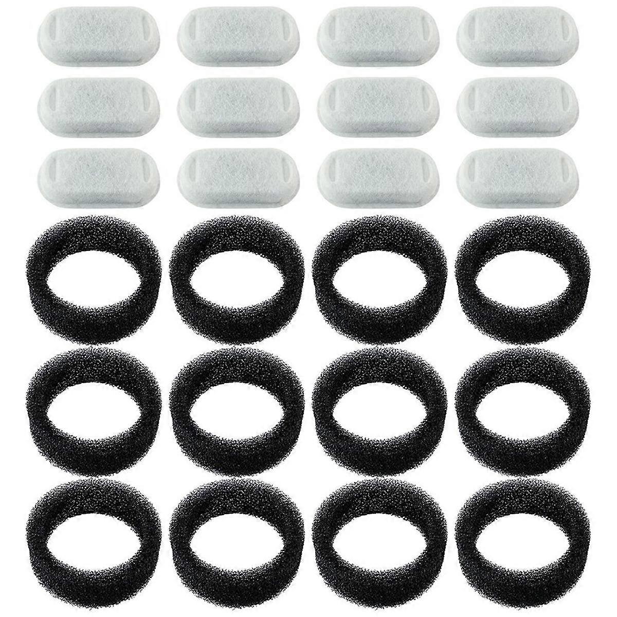 12PCS Cats Water Fountain Replacement Filters & Pre-Filter Sponges for Automatic Pet Fountain Dog W