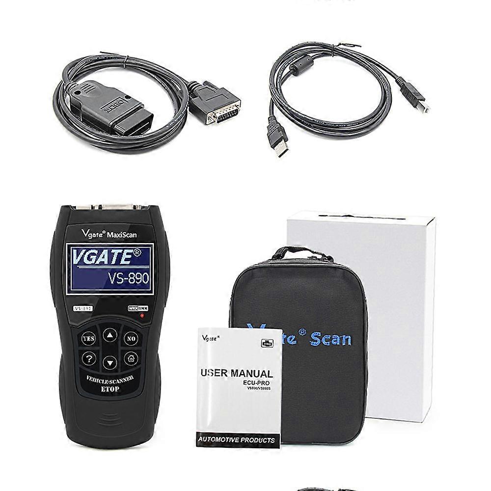 OBD2 Scanner Car Fault Code Reader Universal Vgate Maxiscan Scan Tool Car VS-890 OBD II Diagnostic Scanner Tool Engine Tester