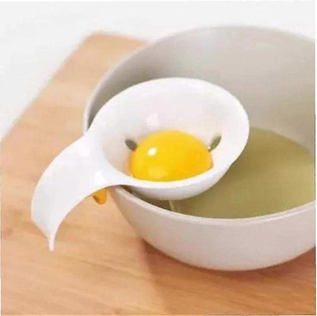 Kitchen Plastic Egg Yolk White Separator Egg Divider Novelty Gadgets Cooking Tools (white) (1pc)