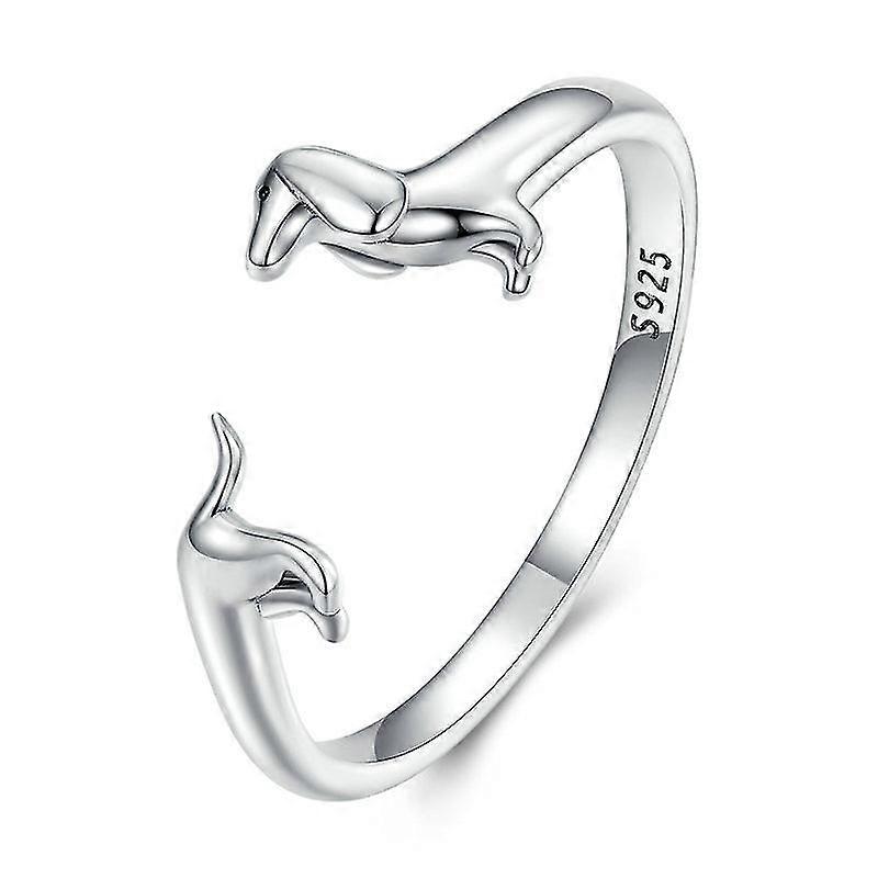 Teckel Hond Schattige Open Ring Verstelbare Ring