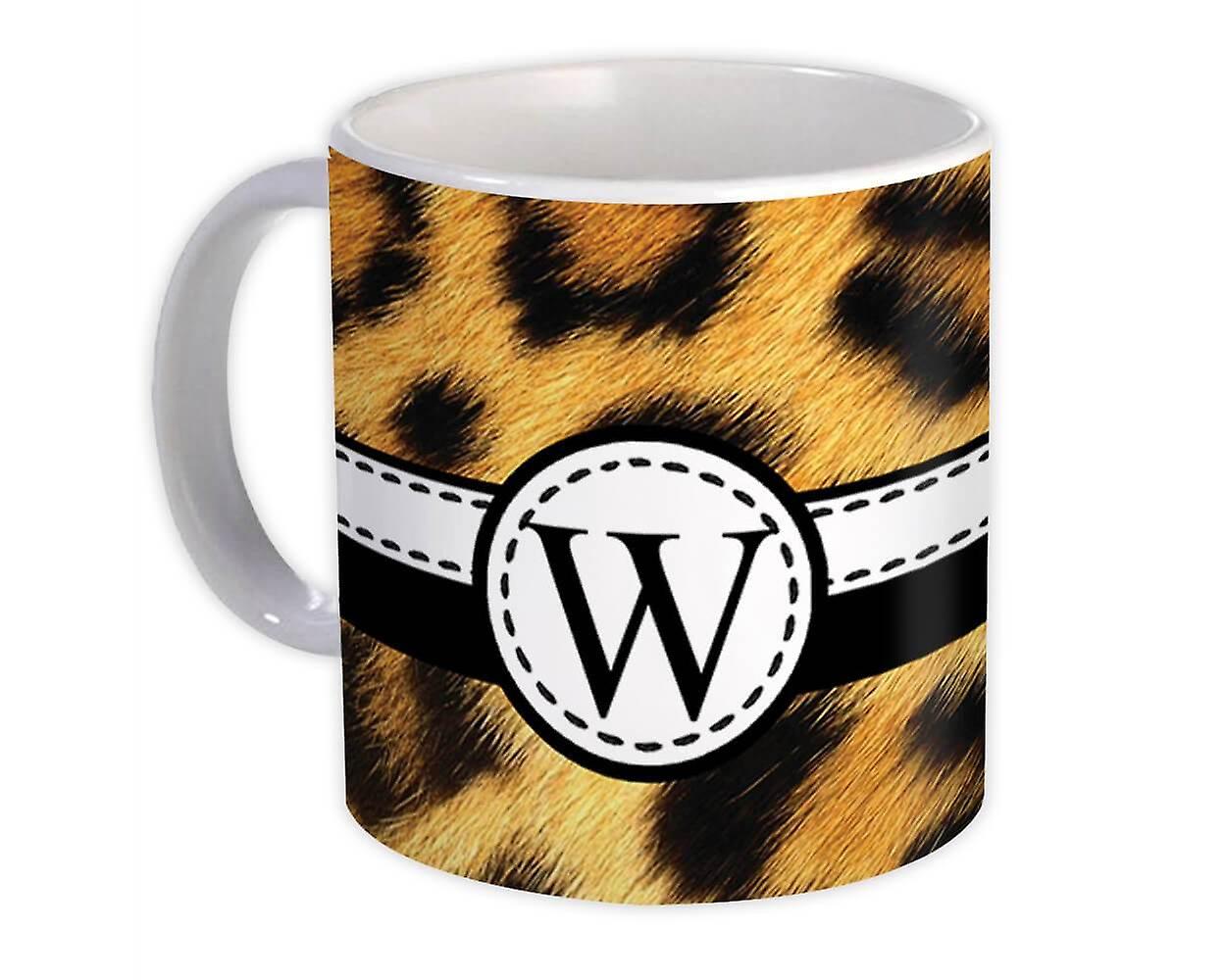 Gift Mug: Monogram Letter W Animals