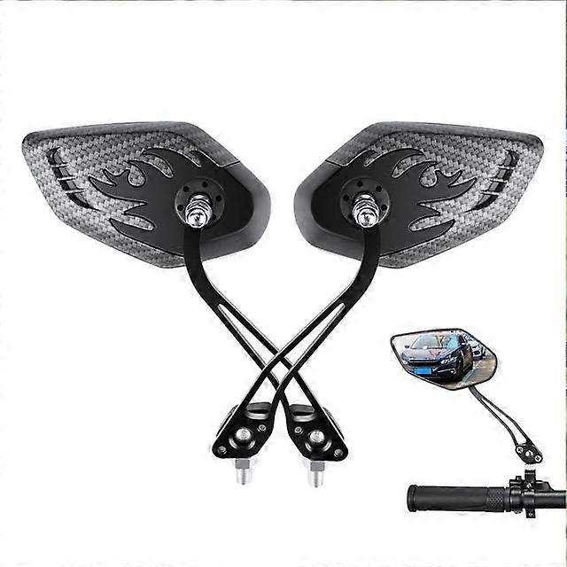 Bicycle Handlebar Reflector Rear View Mirror Mountain Bike Electrical Bike Scooter HD Wide-Range Adjustable Angles Mirror