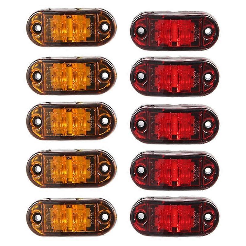 12-24V 2 LED Rear Indicator Light for Truck Trailer Side Marker Turn Signal Lamp