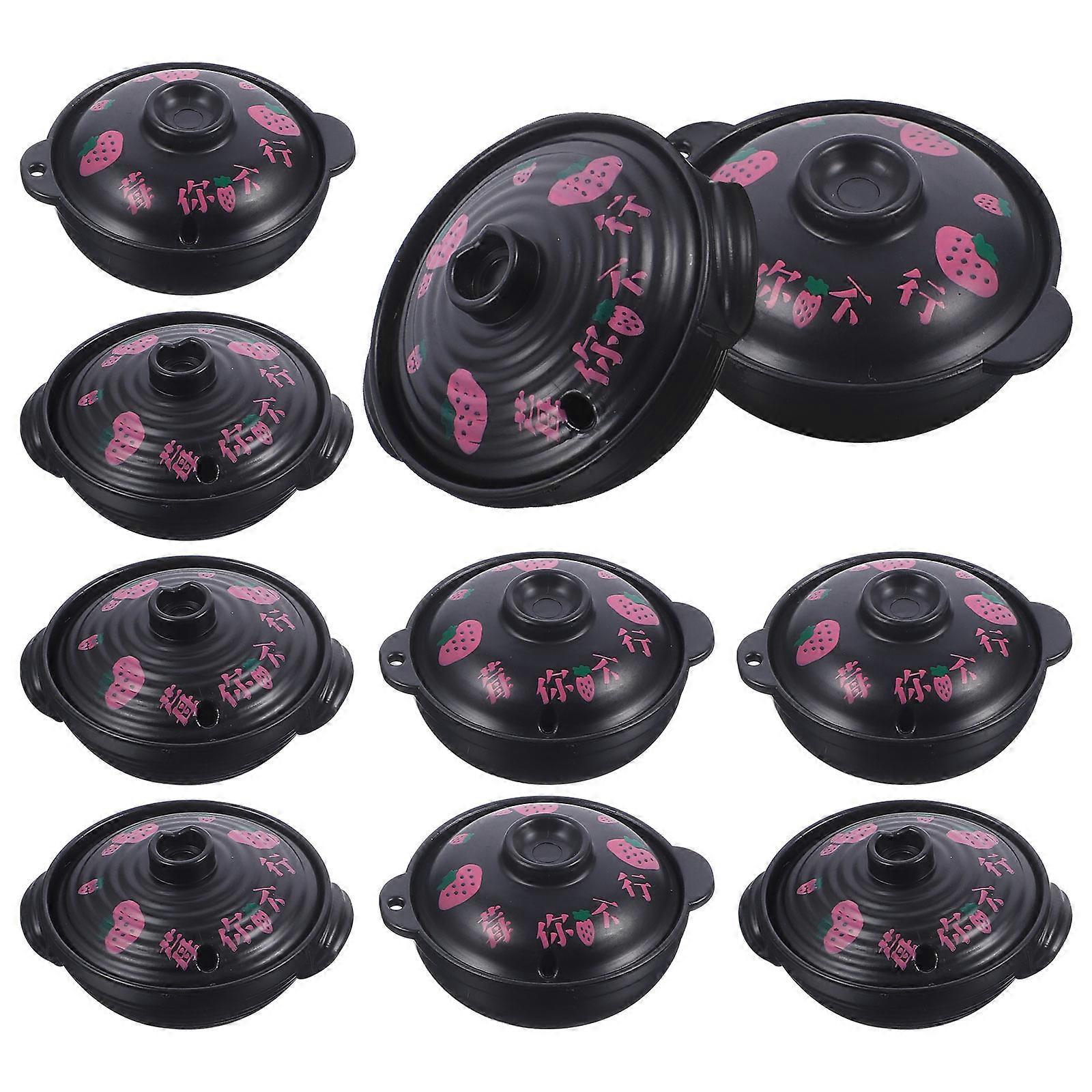 10pcs Miniature Casserole Pot Pot Casserole Casserole Mini Maison Accessoires