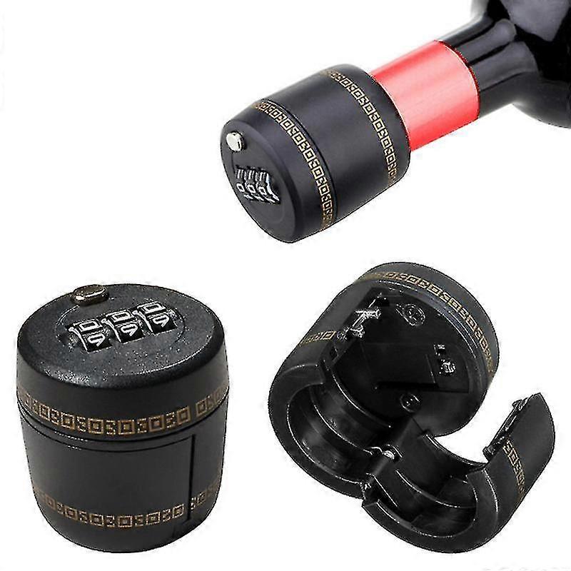 2pcs Bottle Password Lock, 3 Digit Bottle Password Lock Combination Lock Wine Stopper Lock
