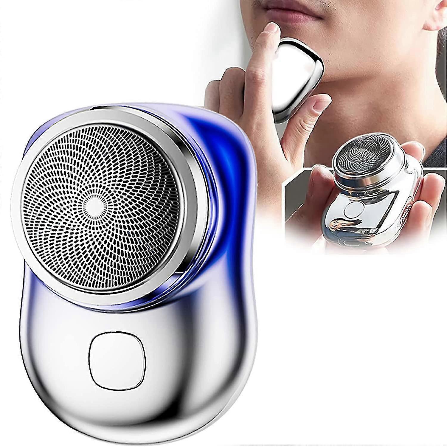 Electric Razor for Men, Mini-Shave Portable Electric Shaver, Rechargeable Shaver Charging for Home, Car, Travel