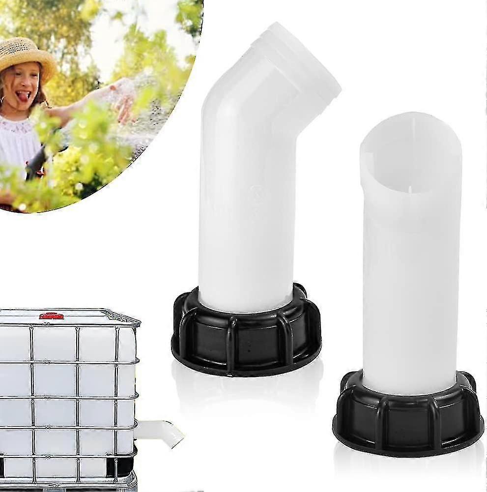 2er-Pack IBC-Ablassdüse, 5,1 cm, Ablassschlauch, 1000 l IBC-Tankadapter, IBC-Wassertankdüse, Hahnkappe, Anschluss YwQ