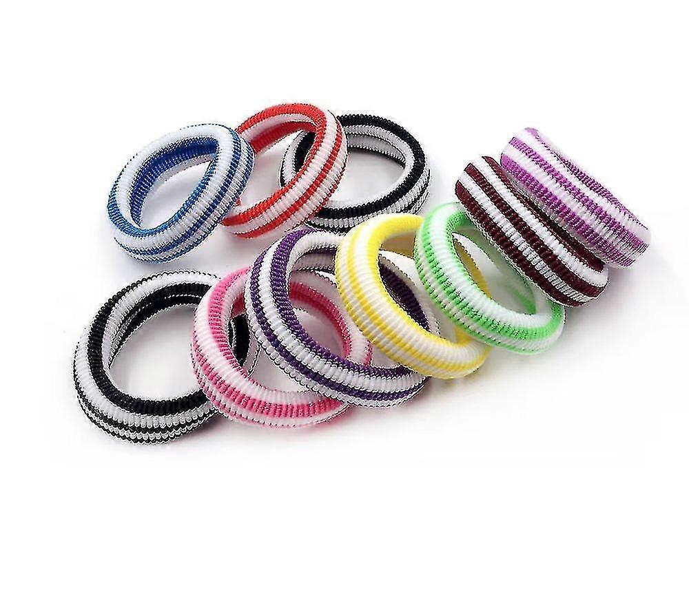 روابط الشعر ، عصابات الشعر متعددة الألوان حبال الشعر مرنة تمتد عصابات الشعر القوية أصحاب ذيل الحصان لسميكة ثقيلة ومجعد الشعر النساء الفتيات (50pcs، راندو