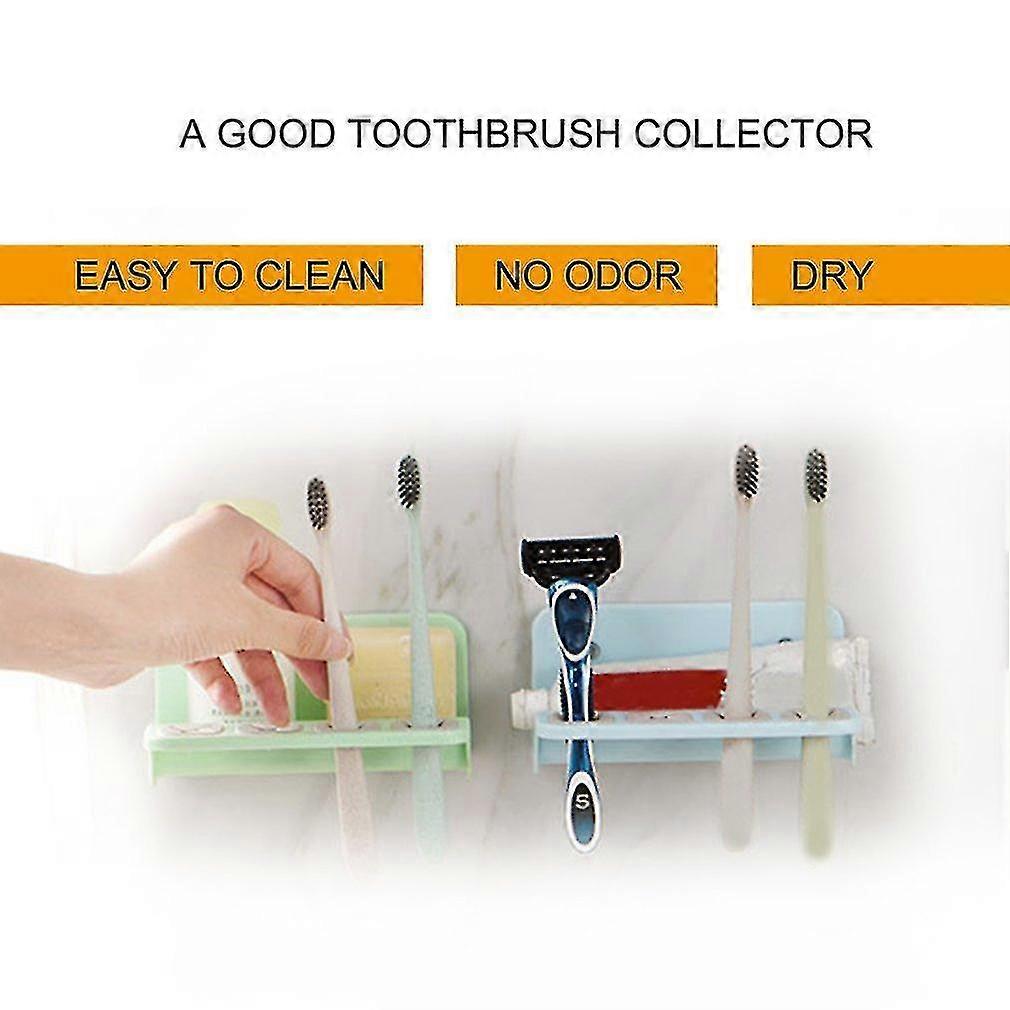 Wall Dual Sucker Bathroom Toothbrush Holder Storage Rack Multifunction Shelf