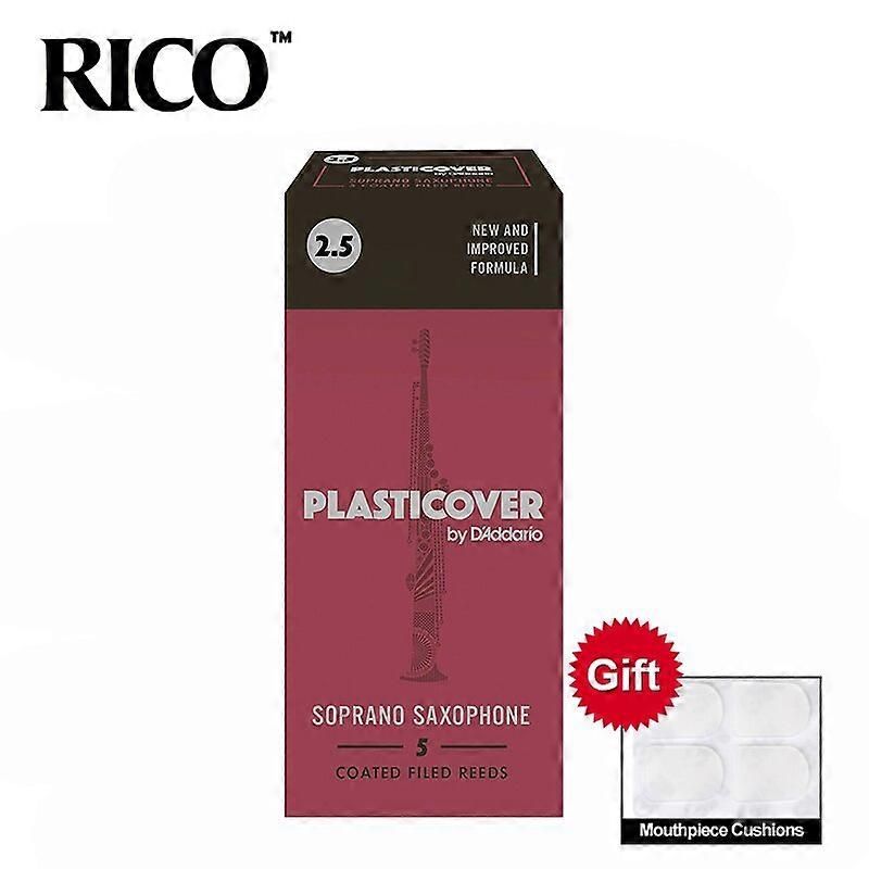 RICO Plasticover Soprano Sax Reeds Strength 2.5# 3.0# 5 pack Box of 5
