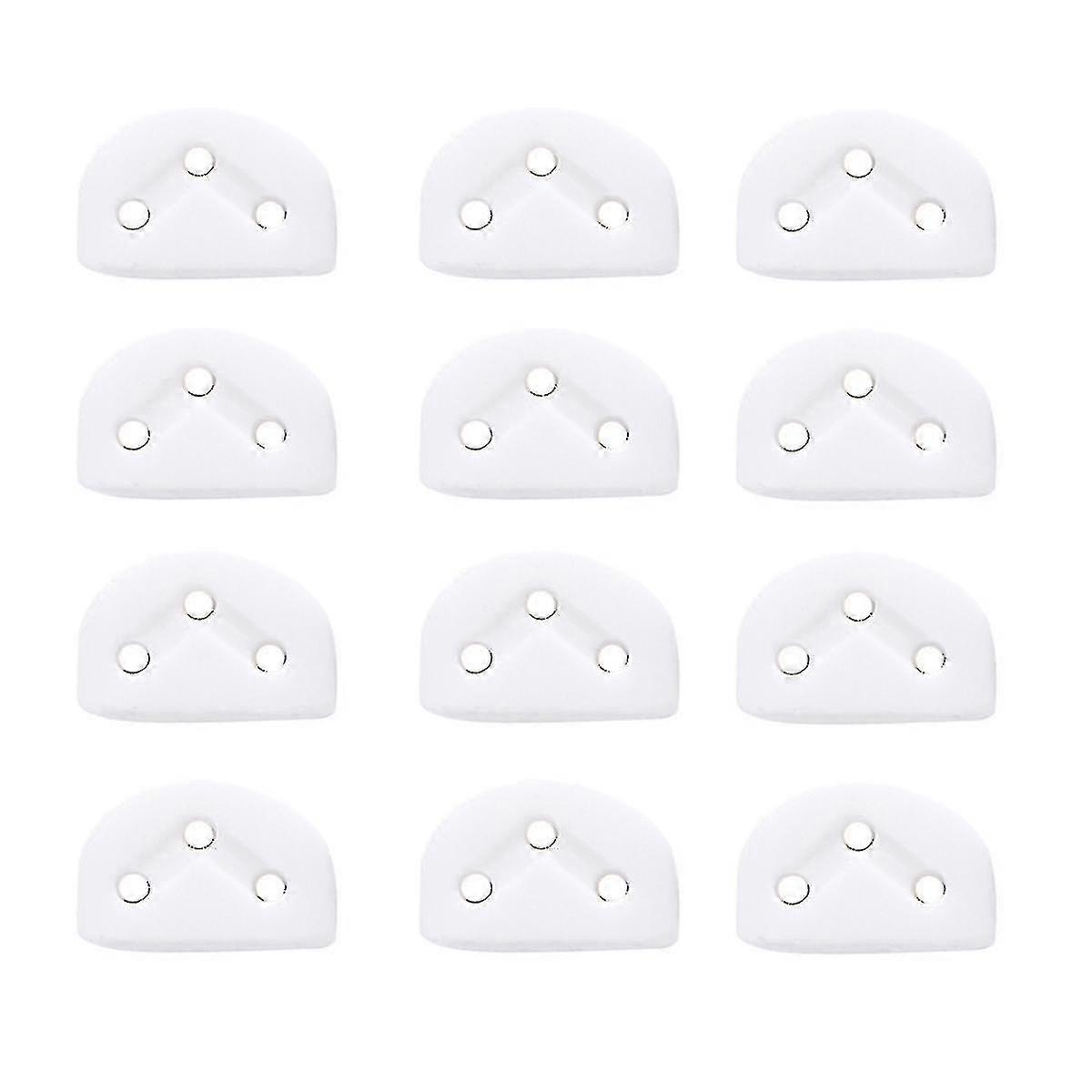 12pcs Classical Guitar Rollers String Trees Retainer Guides Guitar String Locks Nut Block Clamp, Wh