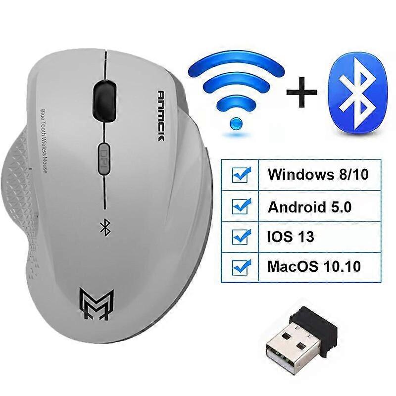 Bluetooth Wireless Gaming Mouse Silent Vertical for pc Rechargeable Mini Bluetooth USB Wireless GErgonomic Mouse for Laptop Xi Mice & Trackballs
