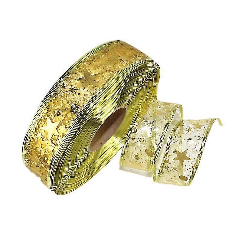 Christmas Ribbon Classic Wrapping Christmas Tree Ribbon Wreath Bows Diy Fabric Swirl Ribbon Burlap Ribbon With Wired Edge Gift