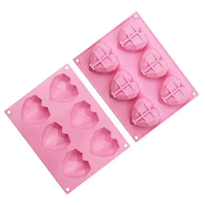 Dww-2pcs-6 small stereoscopic love silicone cake mold