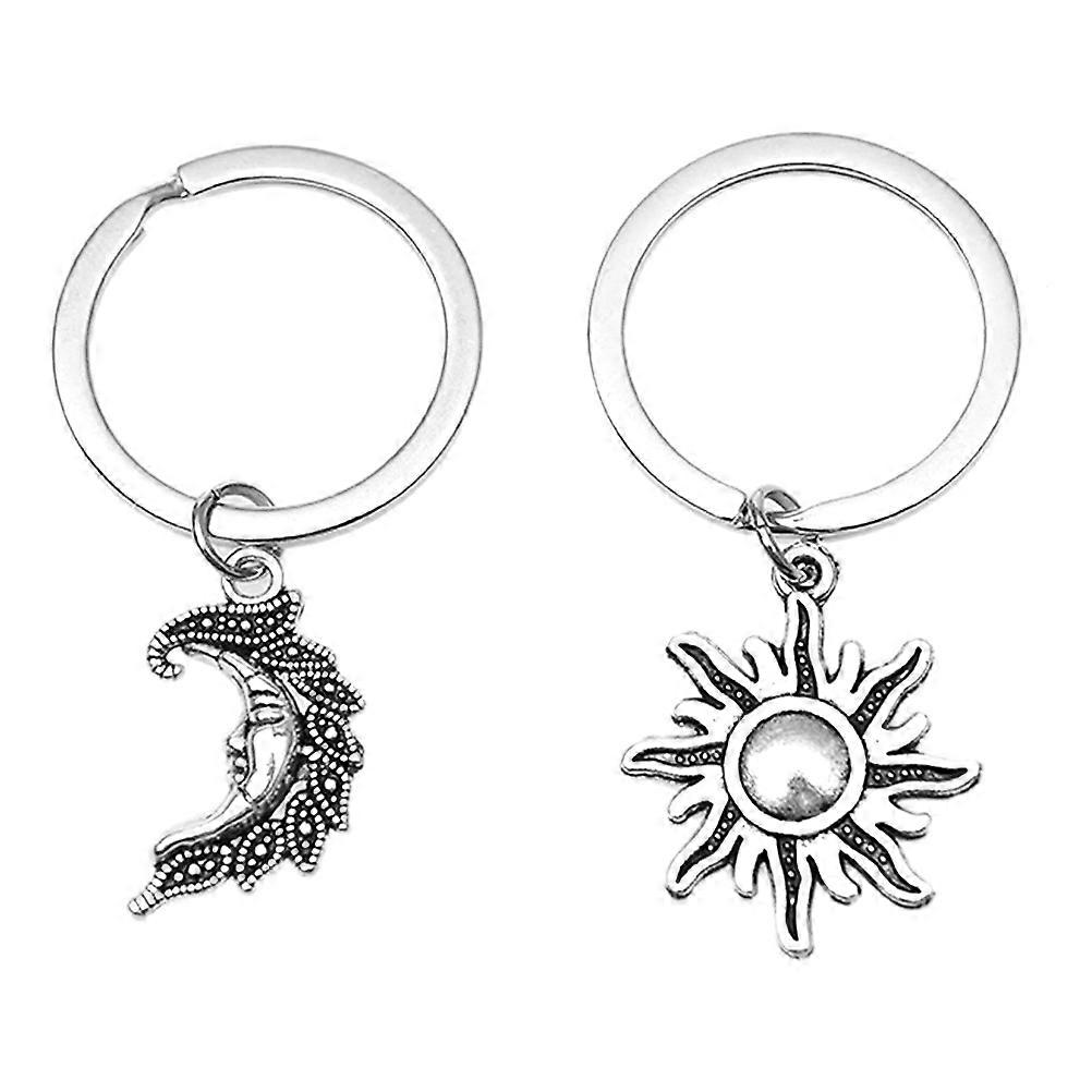 カップルキーホルダームーンキーホルダーサンムーンキーホルダーさようならキーホルダー面白いティーンズキーホルダー結婚式の恋人のキーホルダー