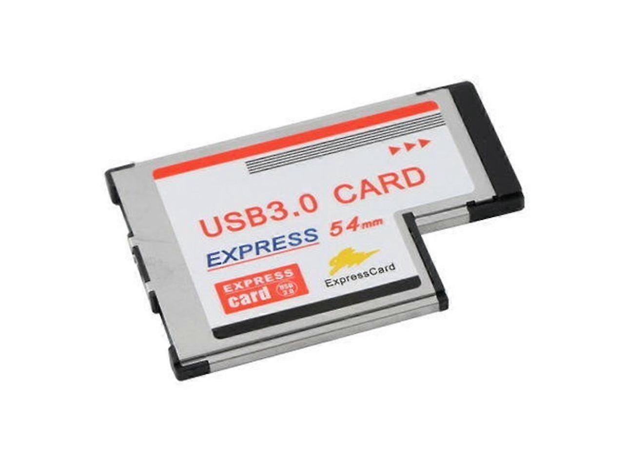 2 Dual Ports USB 3.0 HUB Express Card ExpressCard 54mm Hidden Adapter Converter USB3.0 for PCMCIA Laptop PC