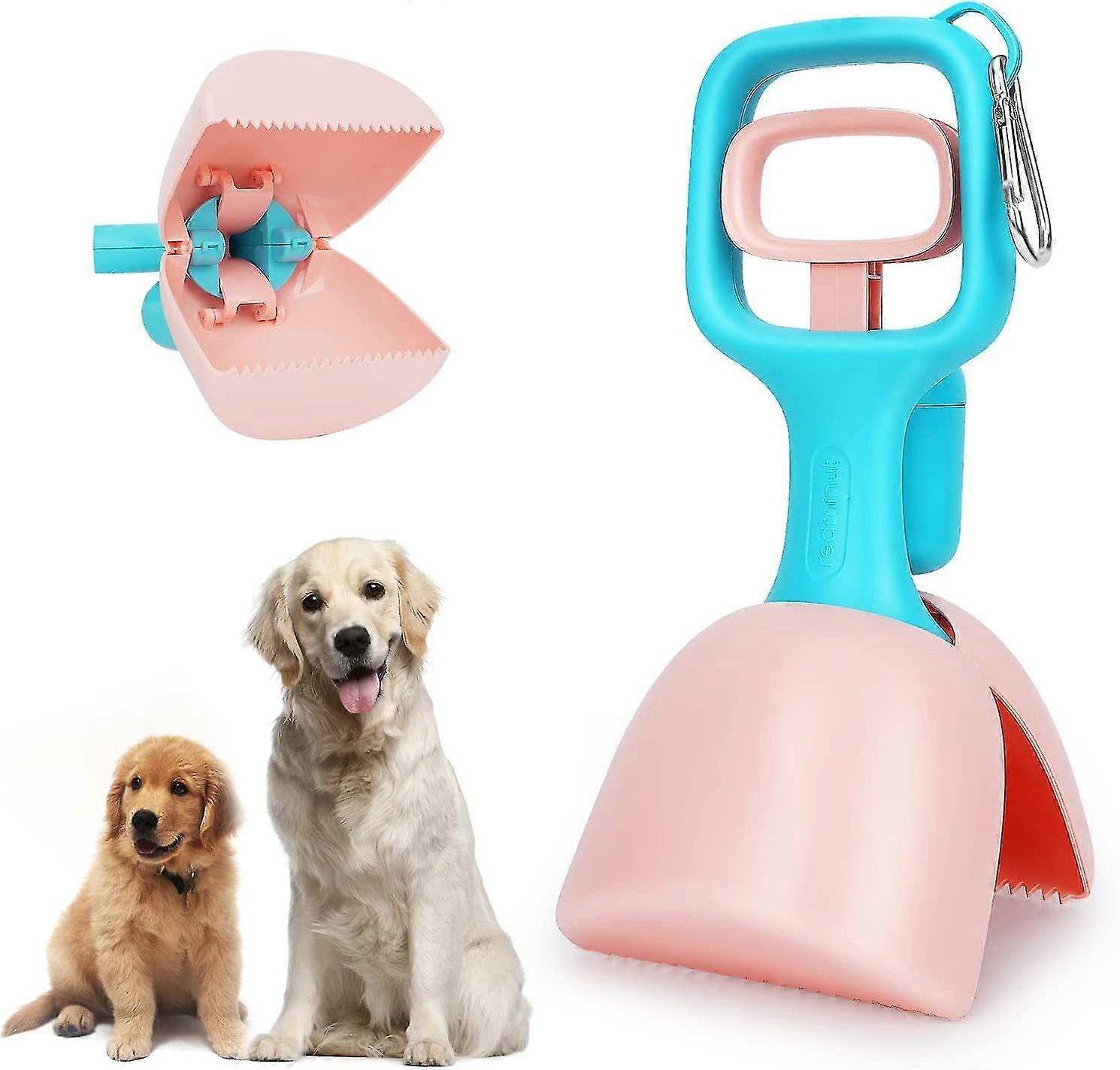 Pet Pooper Scoopers, Portable Dog Pooper Scooper With Bag Dispenser Waste Picker For Dirt, L
