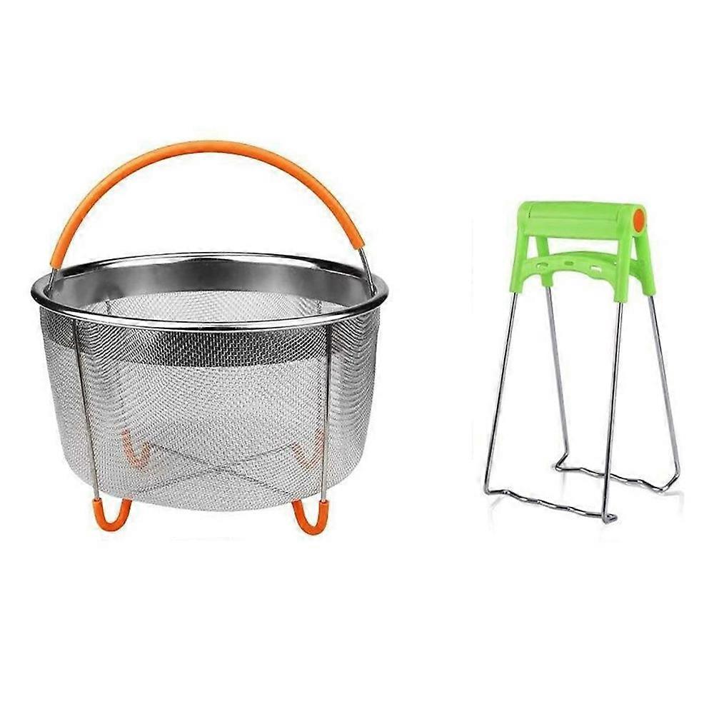 Stainless Steel Steamer Basket Set,Instant-Pot Accessories for Ninja Foodi Pressure Cooker & Multi