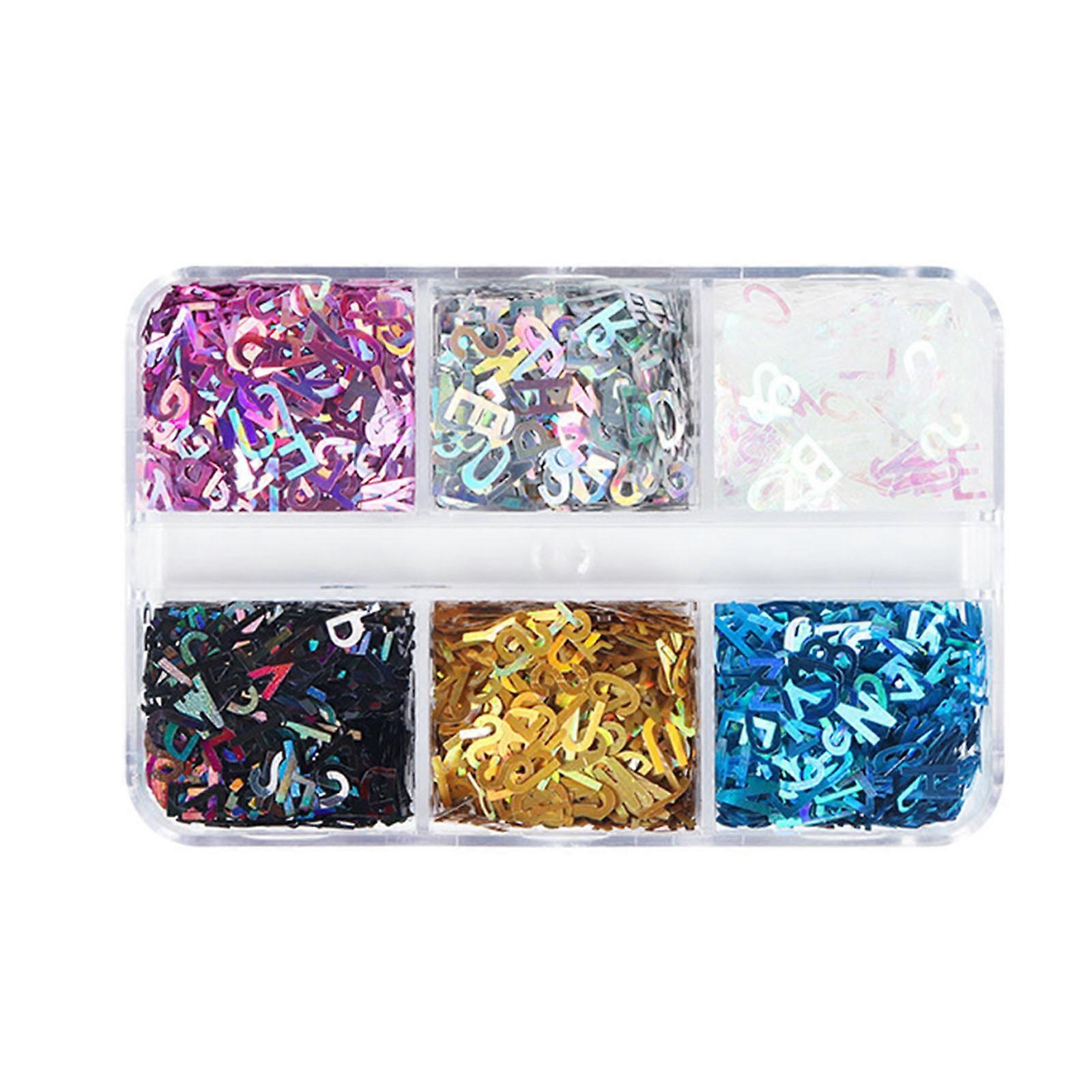 Ultrathin Letter Shape Πούλιες Nail Glitter Paillettes Eo-Friendly PET Πούλιες